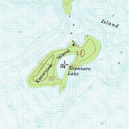 Topographic Map of Espanore Lake, MI