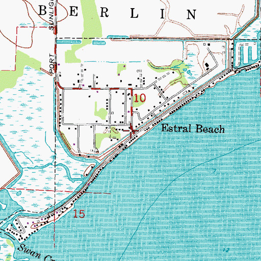 Topographic Map of Estral Beach, MI