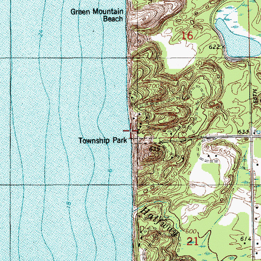 Topographic Map of Eureka Park, MI