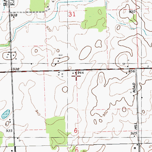 Topographic Map of Evans School, MI