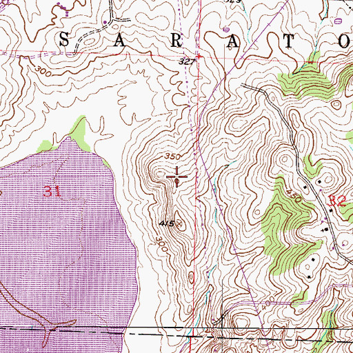 Topographic Map of Devils Backbone, AR
