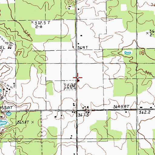 Topographic Map of Excelsior Church, MI