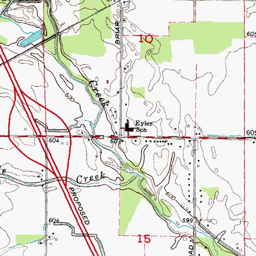 Topographic Map of Loren Eyler Elementary School, MI