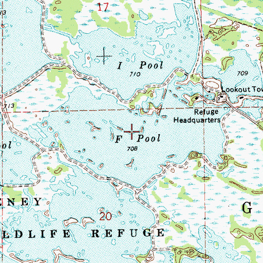 Topographic Map of F Pool, MI