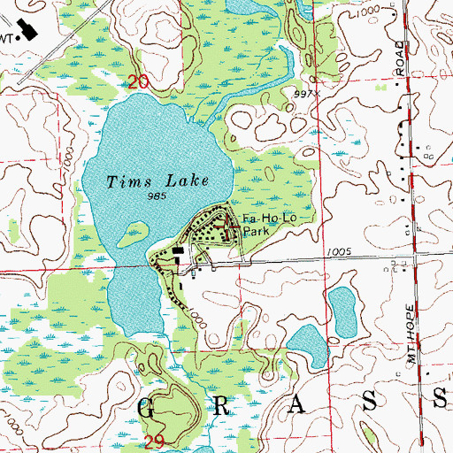 Topographic Map of Fa-Ho-Lo Park, MI