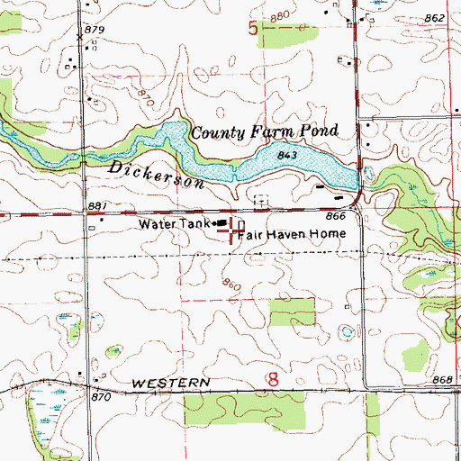 Topographic Map of Fair Haven Home, MI