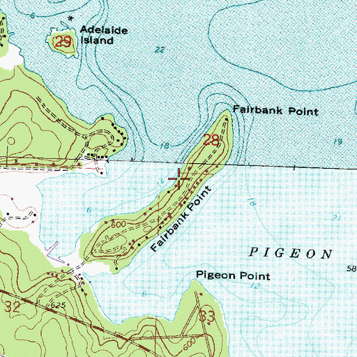 Topographic Map of Fairbank Point, MI