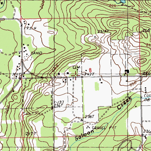 Topographic Map of Fairview Cemetery, MI