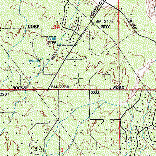 Topographic Map of Iron Bell Ranch, AZ