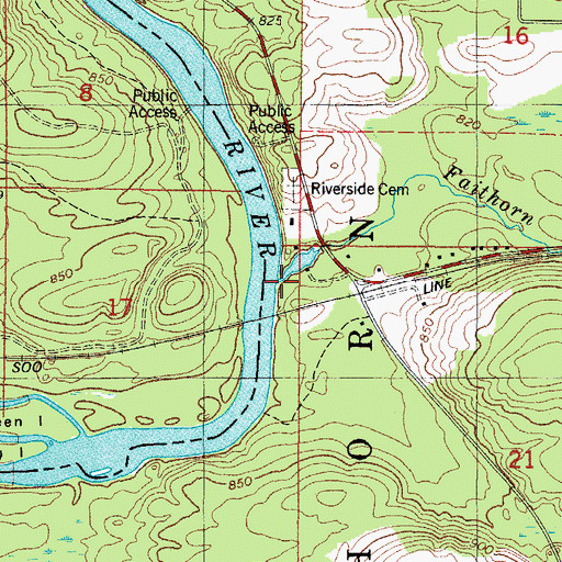 Topographic Map of Faithorn Creek, MI