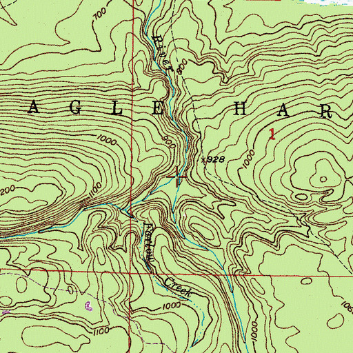 Topographic Map of Farlow Creek, MI