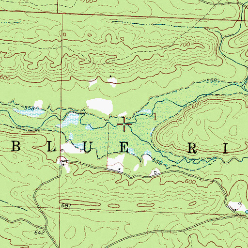 Topographic Map of Flowers Spring, AR