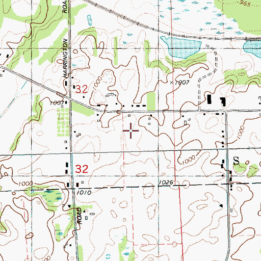 Topographic Map of Fassett School, MI