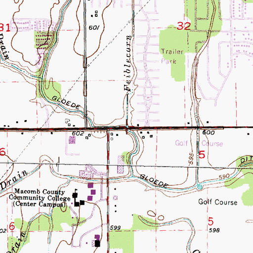 Topographic Map of Feiblecorn Drain, MI