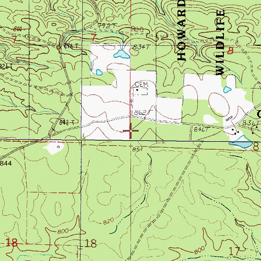 Topographic Map of Galena School (historical), AR