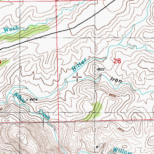Topographic Map of Iron Canyon, AZ