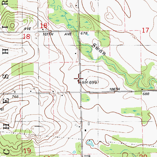 Topographic Map of Ferris School, MI