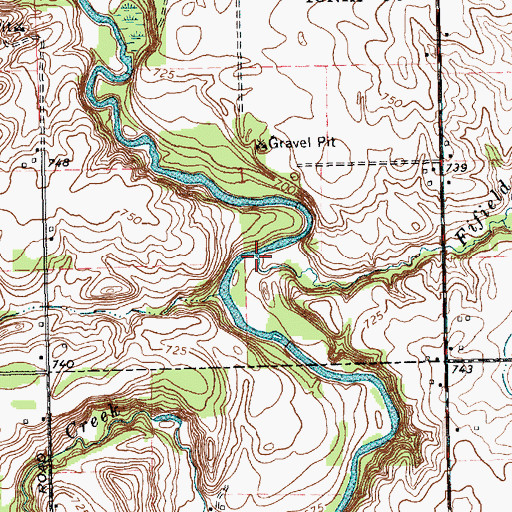 Topographic Map of Fifield Creek, MI
