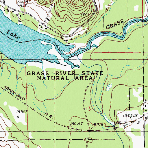 Topographic Map of Finch Creek, MI