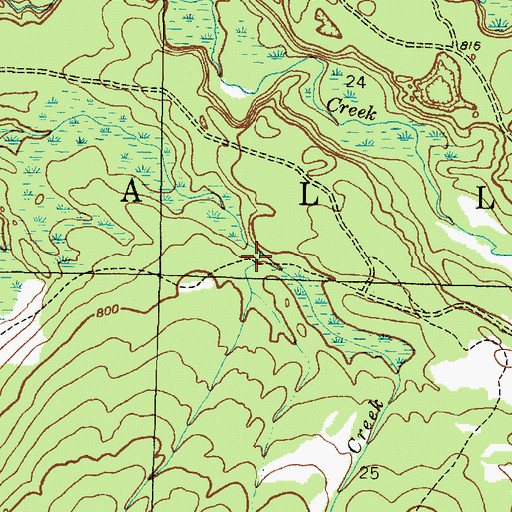 Topographic Map of Finey Creek, MI