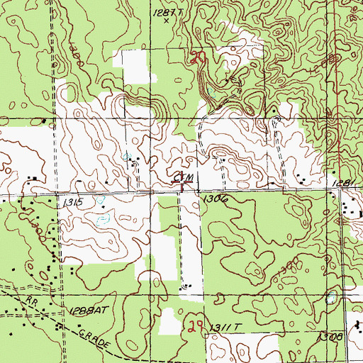Topographic Map of Finnish Cemetery, MI