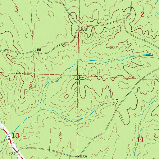 Topographic Map of Hester Cemetery, AR