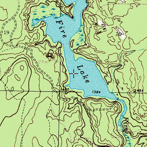 Topographic Map of Fire Lake, MI