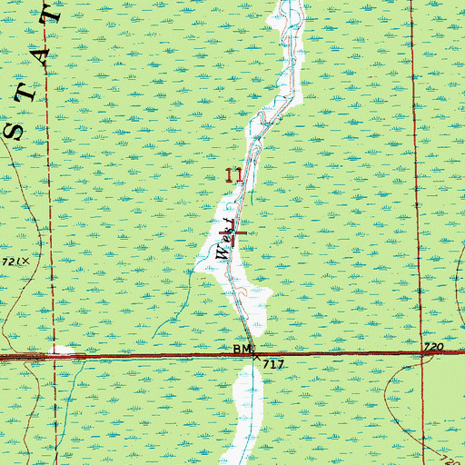 Topographic Map of First Creek, MI
