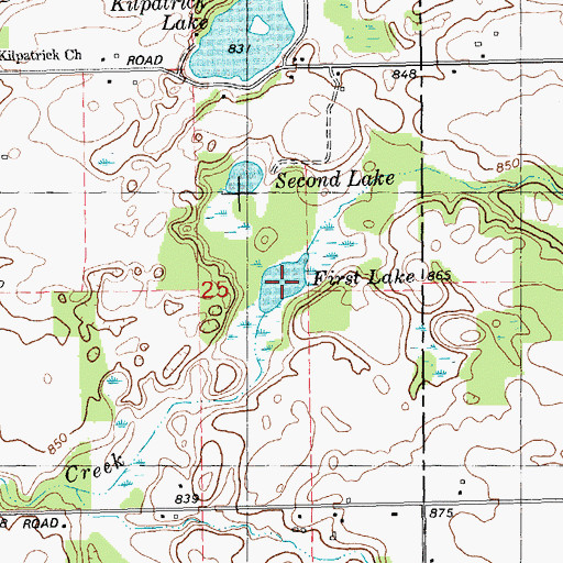 Topographic Map of First Lake, MI