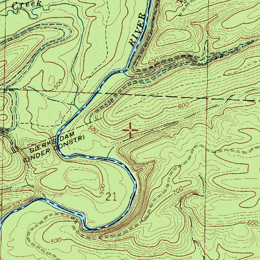 Topographic Map of Horseshoe Bend Use Area, AR
