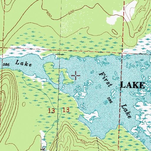 Topographic Map of First Lake, MI