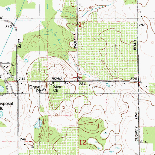 Topographic Map of First School, MI