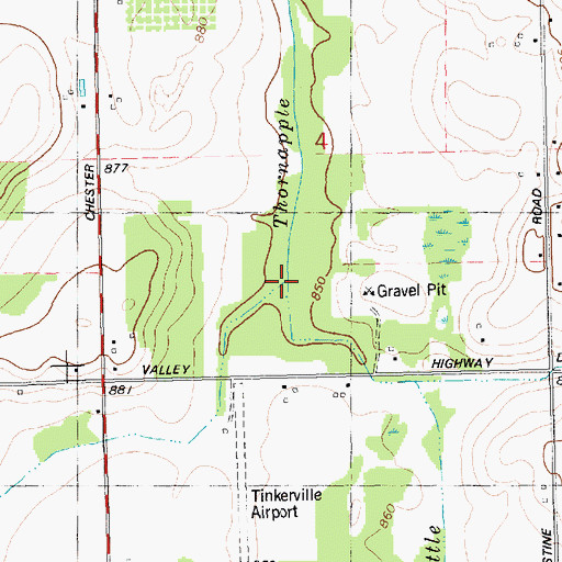Topographic Map of Fish Creek, MI