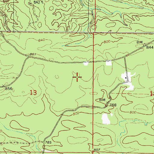 Topographic Map of Howard County State Wildlife Management Area, AR