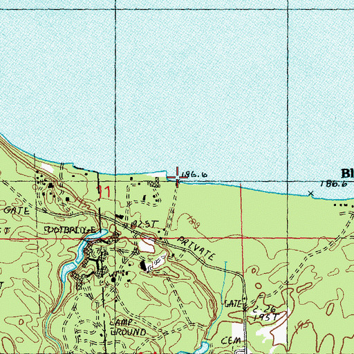 Topographic Map of Fisher Creek, MI
