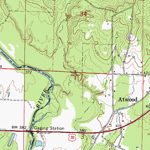 Topographic Map of Independence School (historical), AR
