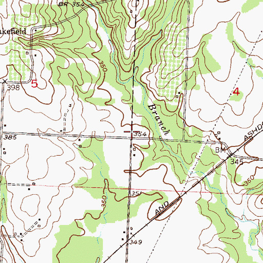 Topographic Map of Kirby School (historical), AR