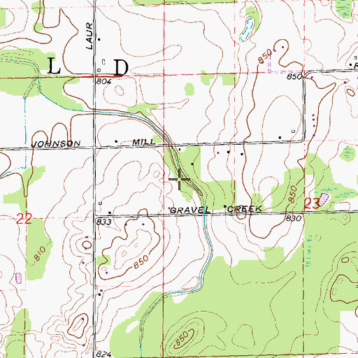Topographic Map of Fitch Drain, MI