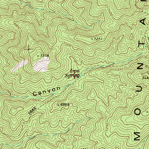 Topographic Map of Iron Spring, AZ