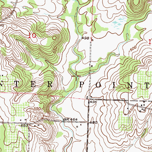 Topographic Map of Little Bayou, AR