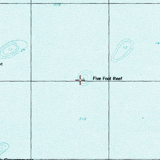 Topographic Map of Five Foot Reef, MI