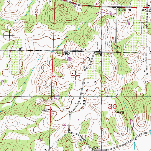 Topographic Map of Longview School (historical), AR