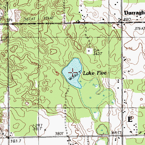 Topographic Map of Lake Five, MI
