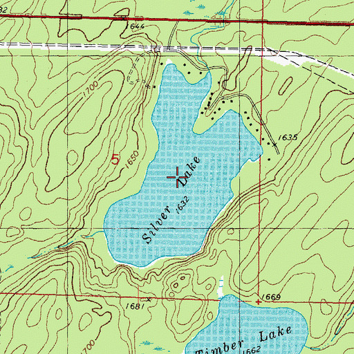 Topographic Map of Silver Lake, MI