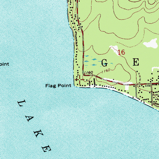 Topographic Map of Flag Point, MI
