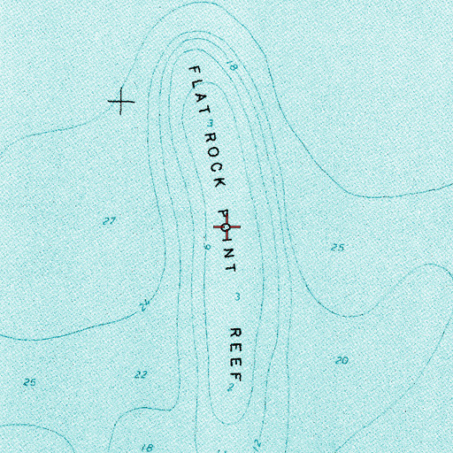 Topographic Map of Flat Rock Point Reef, MI