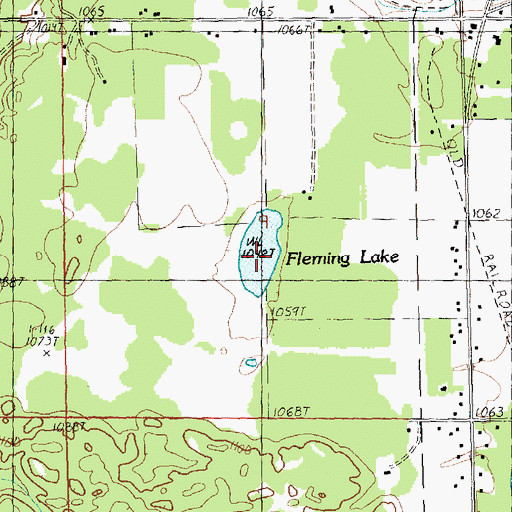 Topographic Map of Fleming Lake, MI