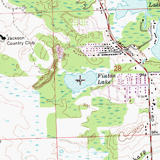 Topographic Map of Flinton Lake, MI