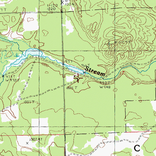 Topographic Map of Fontinalis Club, MI