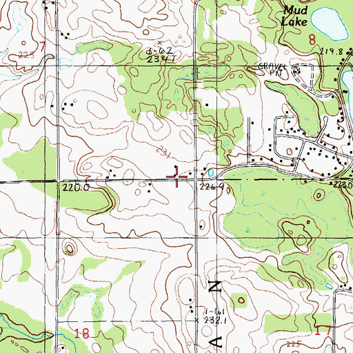 Topographic Map of Ford Lake School, MI